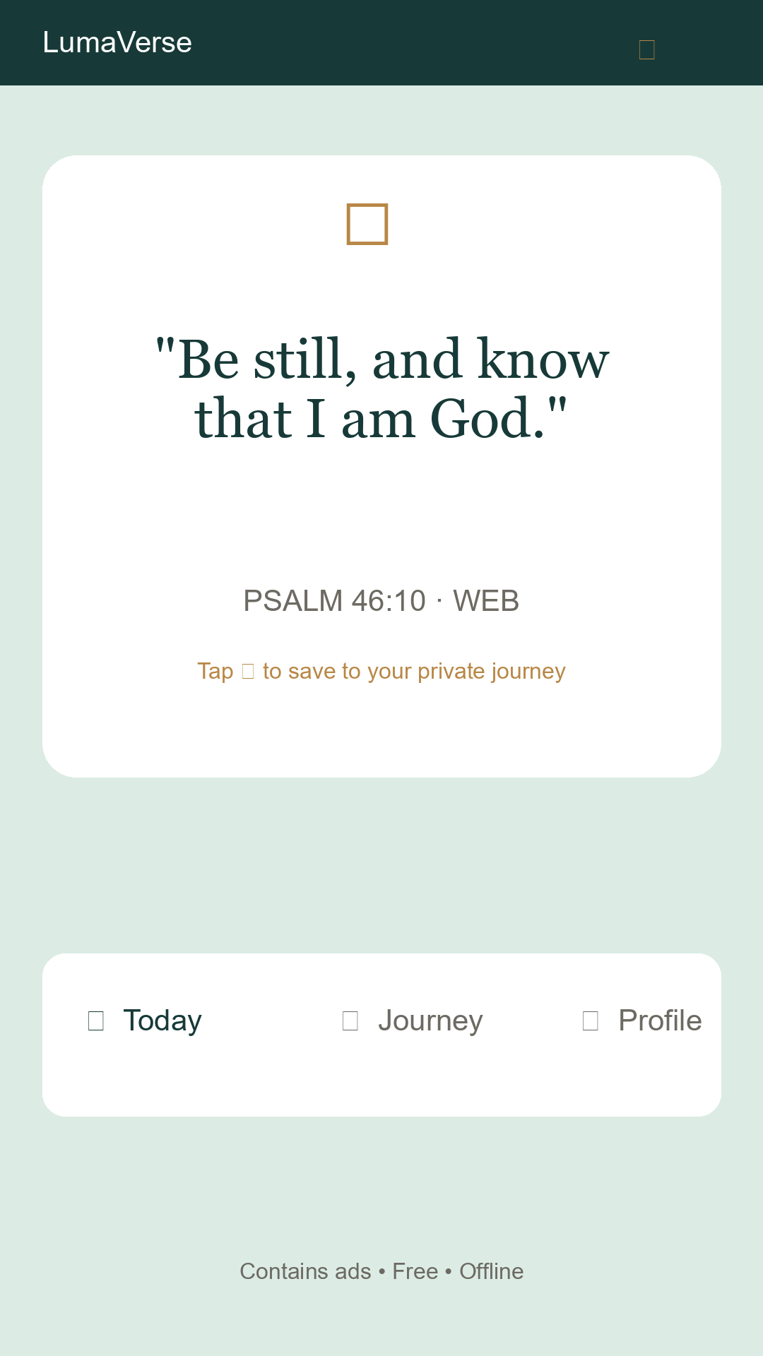 LumaVerse screenshot: Your Journey